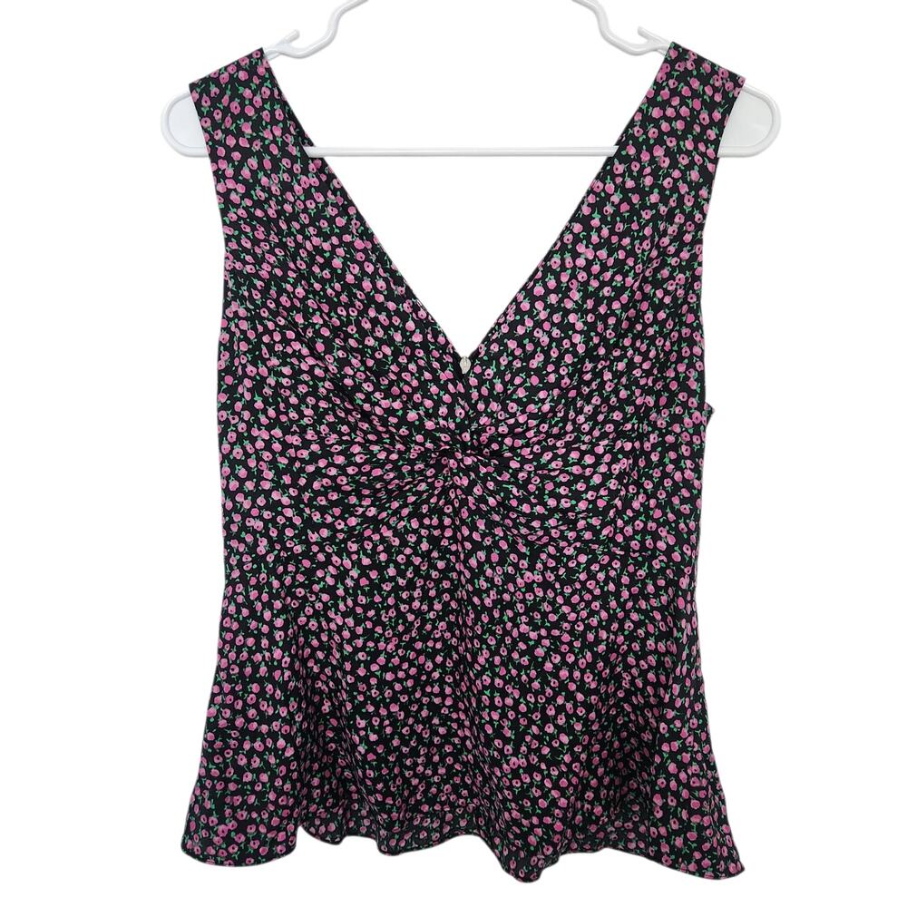 Rebecca Taylor Silk Blend Floral Top 6 Cottagecore Retro Farmhouse Romantic‎